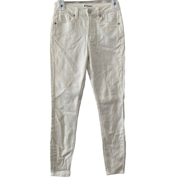 Abound Jeans White Stretch Womens Size 24 Skinny New - Picture 5 of 5